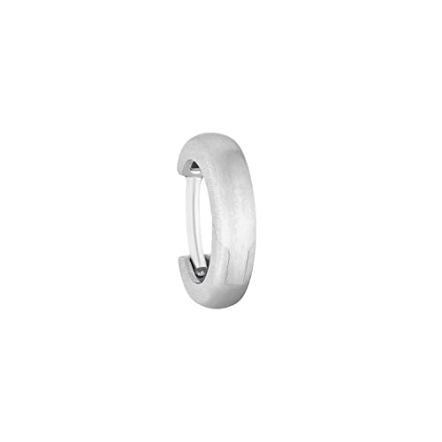 Amor Single Creole 925 Sterling Silber Unisex Damen Herren Ohrschmuck, 1,3 cm, Silber, Kommt in Schmuck Geschenk Box, 9145973