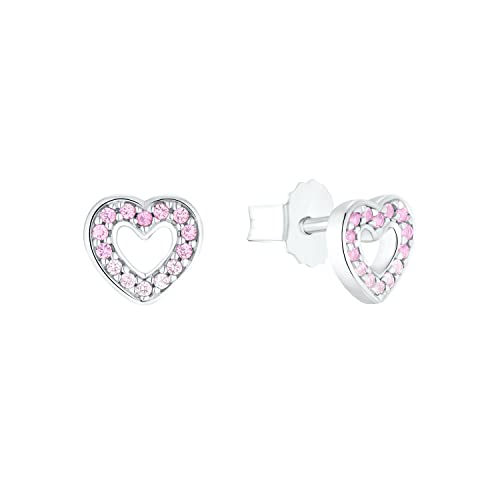 Prinzessin Lillifee Ohrstecker 925 Sterling Silber Mädchen Kinder Ohrschmuck, mit Zirkonia synth., Silber, Herz, Kommt in Schmuck Geschenk Box Prinzessin Lillifee Ohrstecker 925 Sterling Silber Mädchen Kinder Ohrschmuck, mit Zirkonia synth., Silber, Herz, Kommt in Schmuck Geschenk Box