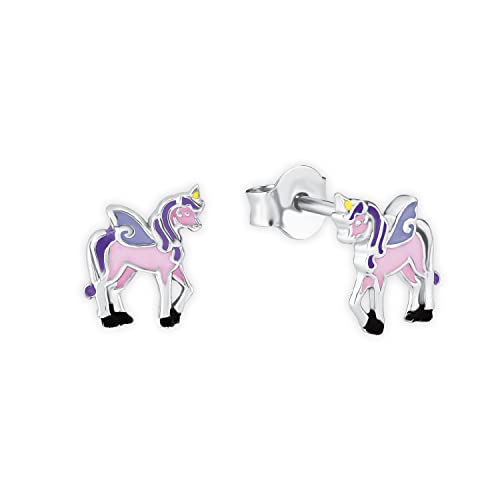 Prinzessin Lillifee Ohrstecker 925 Sterling Silber Mädchen Kinder Ohrschmuck, 0,9 cm, Lila, Einhorn, Kommt in Schmuck Geschenk Box, 2013151 Prinzessin Lillifee Ohrstecker 925 Sterling Silber Mädchen Kinder Ohrschmuck, 0,9 cm, Lila, Einhorn, Kommt in Schmuck Geschenk Box, 2013151