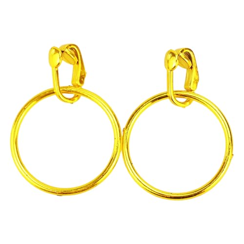 Halloween-Kostümzubehör, Ohrringe für Cosplay-Partys, große Creolen, baumelnde Ohrringe, perfekt für Halloween-Auftritte und Themenveranstaltungen SYd182 (Gold, One Size)