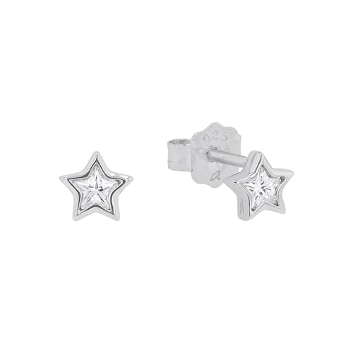 Prinzessin Lillifee Ohrstecker 925 Sterling Silber Mädchen Kinder Ohrschmuck, mit Zirkonia synth., 0,5 cm, Silber, Stern, Kommt in Schmuck Geschenk Box, 2036554 Prinzessin Lillifee Ohrstecker 925 Sterling Silber Mädchen Kinder Ohrschmuck, mit Zirkonia synth., 0,5 cm, Silber, Stern, Kommt in Schmuck Geschenk Box, 2036554