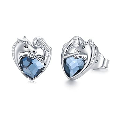 Pferde Ohrstecker 925 Silber Ohrringe Pferde Hypoallergen Creolen Kinder Stecker Kristall Pferdeliebhaber Schmuck Pferde Mädchen Geschenk Pferde Ohrstecker 925 Silber Ohrringe Pferde Hypoallergen Creolen Kinder Stecker Kristall Pferdeliebhaber Schmuck Pferde Mädchen Geschenk