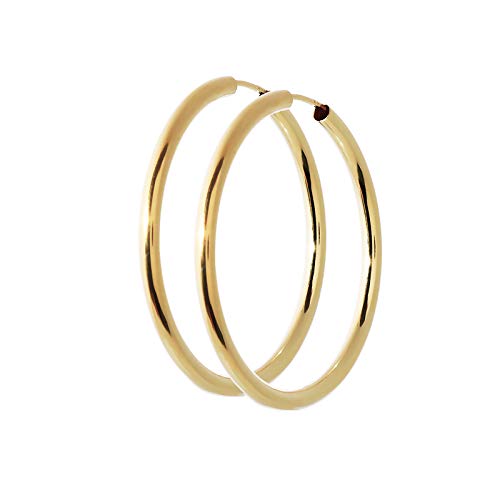 NKlaus Paar 585 Gold gelbgold Creolen Ohrringen Ohrschmuck 2,5mm rund Goldohrringe 40mm 9033 NKlaus Paar 585 Gold gelbgold Creolen Ohrringen Ohrschmuck 2,5mm rund Goldohrringe 40mm 9033
