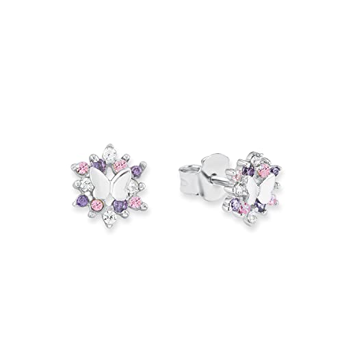 Prinzessin Lillifee Ohrstecker 925 Sterling Silber Mädchen Kinder Ohrschmuck, mit Zirkonia synth., 0,7 cm, Lila, Schmetterling, Kommt in Schmuck Geschenk Box, 9245598 Prinzessin Lillifee Ohrstecker 925 Sterling Silber Mädchen Kinder Ohrschmuck, mit Zirkonia synth., 0,7 cm, Lila, Schmetterling, Kommt in Schmuck Geschenk Box, 9245598