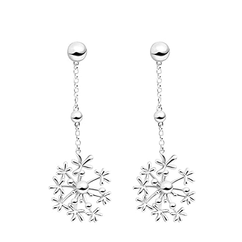 KnBoB 950 Platin Damen Ohrringe Löwenzahn Ohrringe Damen Nickelfrei