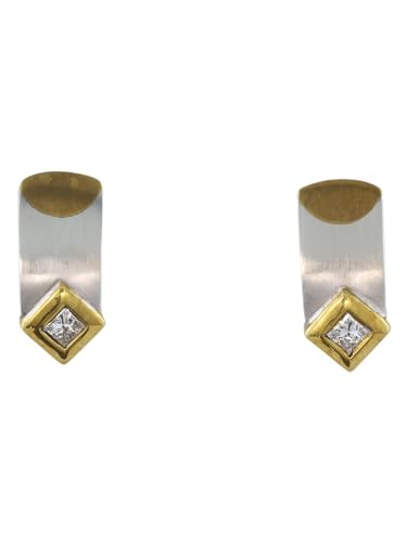 MIAMAR Ohrringe 0802761 Damen Ohrstecker Platin 950 Bicolor Gold weiß Diamant