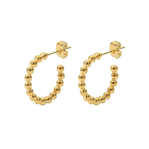Feelhea Ohrringe Gold Creolen Damen aus Chirurgenstahl Hypoallergen Ohrhänger Runde öhringen C-förmig Schmuck Geschenke Modeschmuck für Frauen und Mädchen Feelhea Ohrringe Gold Creolen Damen aus Chirurgenstahl Hypoallergen Ohrhänger Runde öhringen C-förmig Schmuck Geschenke Modeschmuck für Frauen und Mädchen