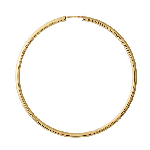 NKlaus Einzeln 585 Gold gelbgold Creole Ohrring Ohrschmuck 2,5mm rund Goldohrring 60mm 9035 NKlaus Einzeln 585 Gold gelbgold Creole Ohrring Ohrschmuck 2,5mm rund Goldohrring 60mm 9035