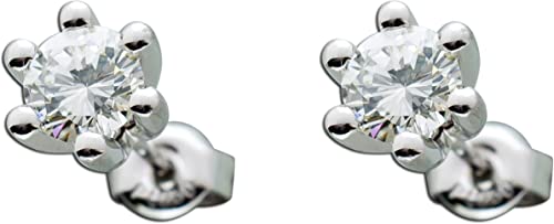 Ch.Abramowicz Platin 950 Solitär Diamant Ohrstecker Brillanten 1.0ct W SI