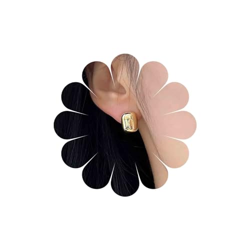 Inateannal Klobige quadratische Ohrstecker goldene dicke quadratische Ohrringe kleine quadratische Creolen Huggie Ohrringe klobige breite quadratische Ohrringe minimalistische geometrische Ohrstecker