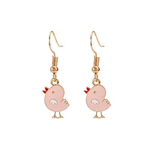 Kielsjajd Ohrringe Set Chirurgenstahl Huhn-Ohrringe für Mädchen Süße Ohrringe Ostern-Ohrringe für Mädchen Küken-Ohrringe Kette Damen 50 Cm Und Ohrringe (Pink, One Size) Kielsjajd Ohrringe Set Chirurgenstahl Huhn-Ohrringe für Mädchen Süße Ohrringe Ostern-Ohrringe für Mädchen Küken-Ohrringe Kette Damen 50 Cm Und Ohrringe (Pink, One Size)
