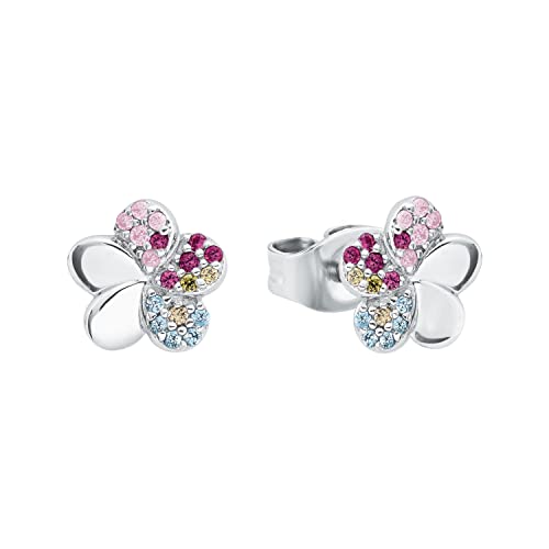 Prinzessin Lillifee Ohrstecker 925 Sterling Silber Mädchen Kinder Ohrschmuck, mit Zirkonia synth., 0,8 cm, Multicolor, Blume, Kommt in Schmuck Geschenk Box, 2027898 Prinzessin Lillifee Ohrstecker 925 Sterling Silber Mädchen Kinder Ohrschmuck, mit Zirkonia synth., 0,8 cm, Multicolor, Blume, Kommt in Schmuck Geschenk Box, 2027898