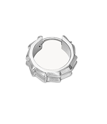 Diesel Ohrringe Für Männer Stahl, Länge: 15.1mm, Breite: 6mm, Höhe: 15.1mm Silberne Edelstahl-Ohrringe, DX1396040