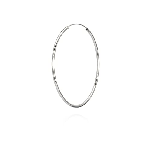 NKlaus Silber Einzel 925 Sterlingsilber Creole Ohrring Ohrschmuck Ohrhänger 70mm 7408 NKlaus Silber Einzel 925 Sterlingsilber Creole Ohrring Ohrschmuck Ohrhänger 70mm 7408