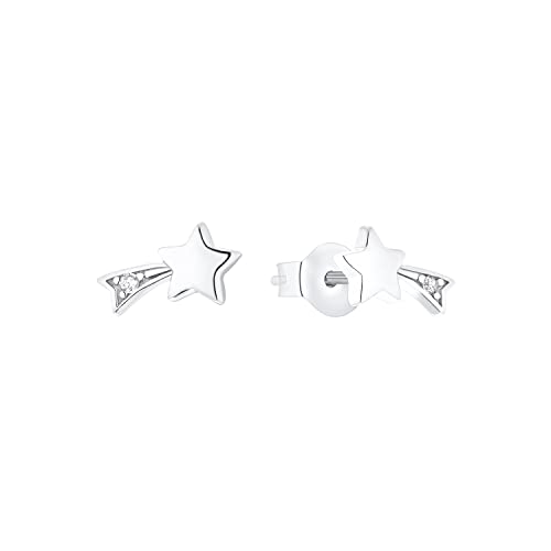 Prinzessin Lillifee Ohrstecker 925 Sterling Silber Ohrschmuck, mit Zirkonia synth., 0,9 cm, Silber, Sternschnuppe, Kommt in Schmuck Geschenk Box, 2035295 Prinzessin Lillifee Ohrstecker 925 Sterling Silber Ohrschmuck, mit Zirkonia synth., 0,9 cm, Silber, Sternschnuppe, Kommt in Schmuck Geschenk Box, 2035295