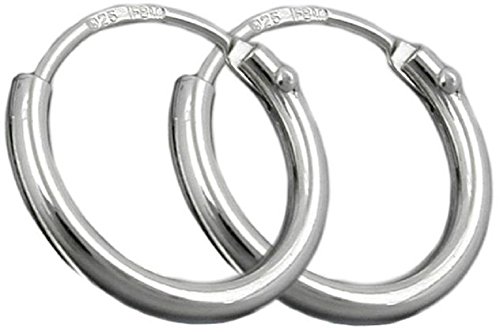 Damen Creolen Silber 925 Klein 11 x 1,3 mm Glänzend Stecker Schmuckbox Schmuck Ohrschmuck Ohrringe Kreolen Damen Creolen Silber 925 Klein 11 x 1,3 mm Glänzend Stecker Schmuckbox Schmuck Ohrschmuck Ohrringe Kreolen