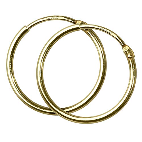 NKlaus PAAR HERREN Creolen ECHT GOLD 333 Ohrring Ohrschmuck Ohrhänger 17,5 mm 3752