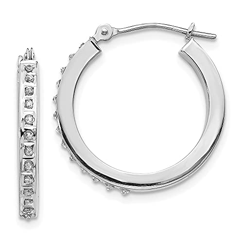 Creolen, 14 kt Weißgold, Diamant