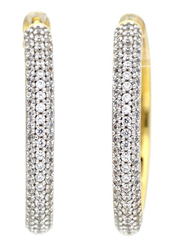 Esprit Damen-Creolen 925 Sterling Silber Zirkonia DELIA ELCO91896D000 Esprit Damen-Creolen 925 Sterling Silber Zirkonia DELIA ELCO91896D000