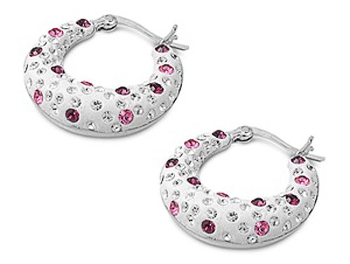Kleine Schätze - Damen Ohrringe/Creolen - 925 Sterling Silber - Rosa, Amethyst, Zirkonia Kleine Schätze - Damen Ohrringe/Creolen - 925 Sterling Silber - Rosa, Amethyst, Zirkonia