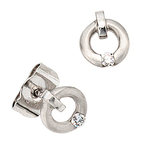 Jobo Damen-Ohrstecker aus 950 Platin mit 2 Diamanten