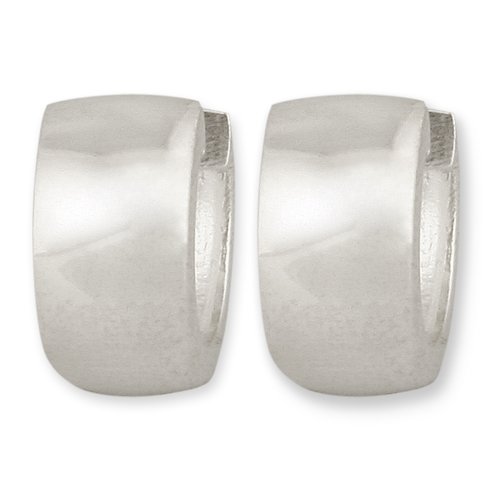 Schmuck-Pur 925/-Silber Ohrringe Klapp-Creolen glanz 15mm