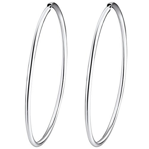 Rafaela Donata Damen-Creolen 925 Sterling Silber 70mm rund - Basic Ohrringe für Damen Silberohrcreolen Groß 60800082 Rafaela Donata Damen-Creolen 925 Sterling Silber 70mm rund - Basic Ohrringe für Damen Silberohrcreolen Groß 60800082