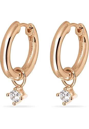 ESPRIT Damen-Creolen 925er Silber 2 Zirkonia One Size Roségold 32022999 ESPRIT Damen-Creolen 925er Silber 2 Zirkonia One Size Roségold 32022999