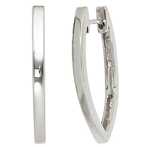 Jobo Damen-Creolen Spitz Oval aus 925 Silber Jobo Damen-Creolen Spitz Oval aus 925 Silber