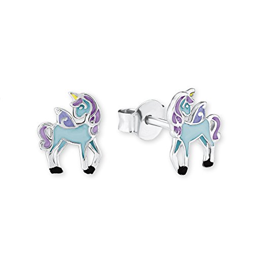 Prinzessin Lillifee Mädchen-Ohrstecker Einhorn Blue aus 925 Sterling-Silber blau Prinzessin Lillifee Mädchen-Ohrstecker Einhorn Blue aus 925 Sterling-Silber blau