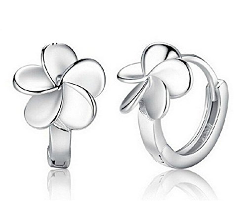 Ohrringe Stecker Damen Mädchen 925er Sterling Silber Glück Blumen Hypoallergen Creolen Clips