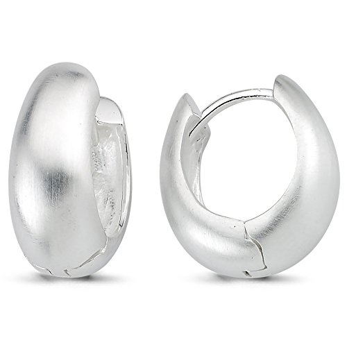 Vinani Klapp-Creolen oval bauchig mattiert Sterling Silber 925 Ohrringe 2CKF Vinani Klapp-Creolen oval bauchig mattiert Sterling Silber 925 Ohrringe 2CKF