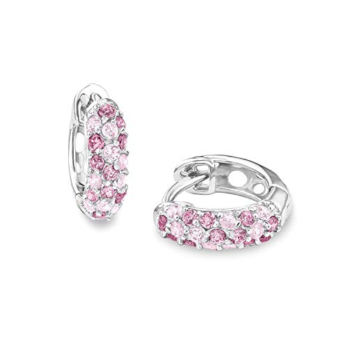 Prinzessin Lillifee Kinder-Creolen für Mädchen, Zirkonia / 925 Sterling Silber, Rhodiniert, Rosa, Einheitsgröße, 2016523 Prinzessin Lillifee Kinder-Creolen für Mädchen, Zirkonia / 925 Sterling Silber, Rhodiniert, Rosa, Einheitsgröße, 2016523