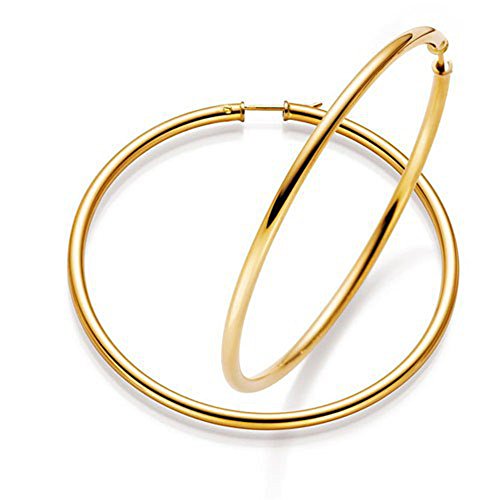 Paar XL Creolen 65mm große Ohrringe Ohrschmuck aus 585 Gold Gelbgold für Damen Paar XL Creolen 65mm große Ohrringe Ohrschmuck aus 585 Gold Gelbgold für Damen
