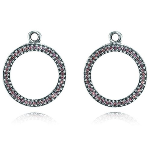 Pandora Damen-Ohrring-Anhänger rosafarbener Zirkonia 290664TCZ