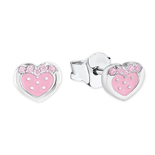 Prinzessin Lillifee Mädchen-Ohrstecker Herz 925 Sterling Silber Zirkonia rosa Prinzessin Lillifee Mädchen-Ohrstecker Herz 925 Sterling Silber Zirkonia rosa