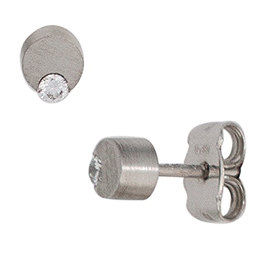 Jobo Damen Ohrstecker 950 Platin matt 2 Diamanten Brillanten Ohrringe Platinohrringe Jobo Damen Ohrstecker 950 Platin matt 2 Diamanten Brillanten Ohrringe Platinohrringe