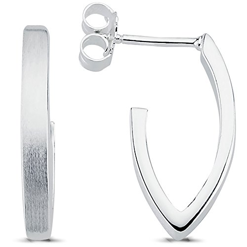 Vinani Ohrstecker Creolen klein mattiert schlicht Sterling Silber 925 Ohrringe CNS Vinani Ohrstecker Creolen klein mattiert schlicht Sterling Silber 925 Ohrringe CNS