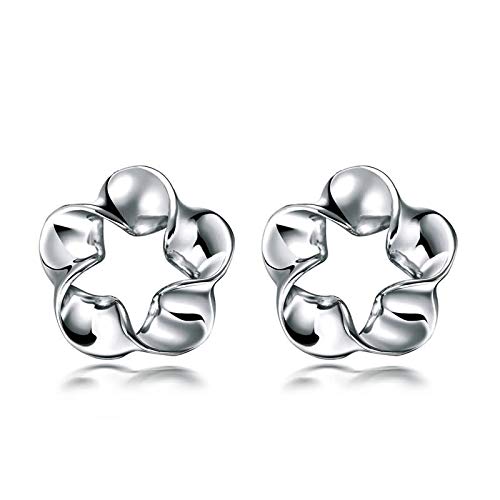 KnSam Platin Ohrringe Blumenkranz Ohrringe Gold 950 Damen Geeignet Für Alle Arten Von Geschenken Silber